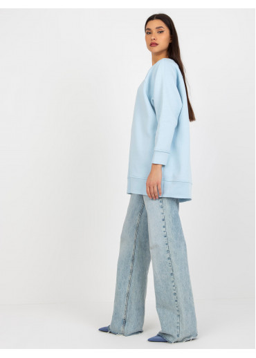 Svetlomodrá mikinová tunika
