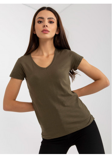 Khaki zelené basic tričko