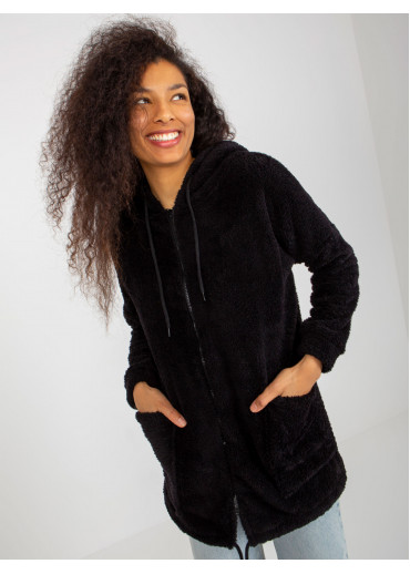 Čierna mikina s kapucňou