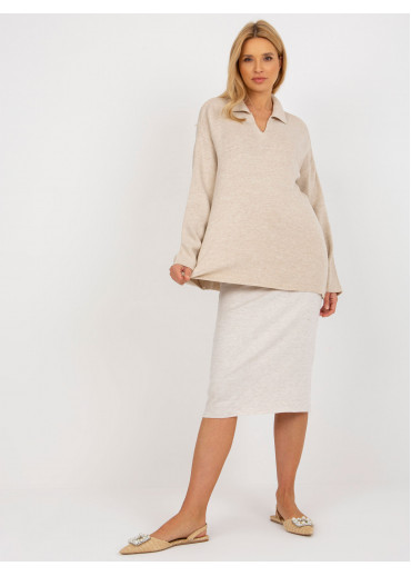 Béžovo hnedý pulóver