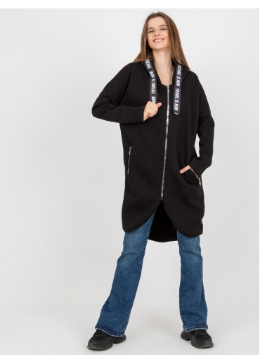 Čierna dlhá mikina