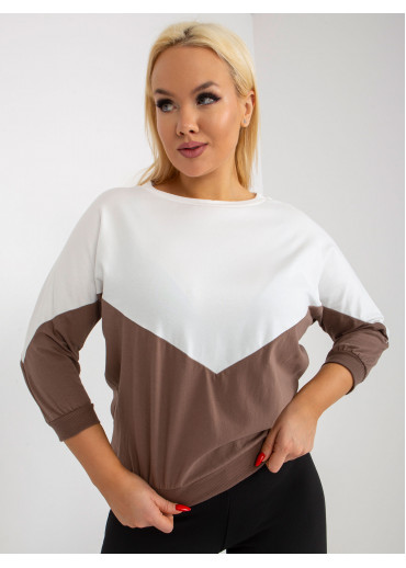 Smotanovo biele dvojfarebné tričko