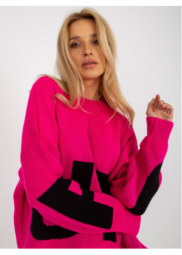 Fuchsiovo ružový pulóver