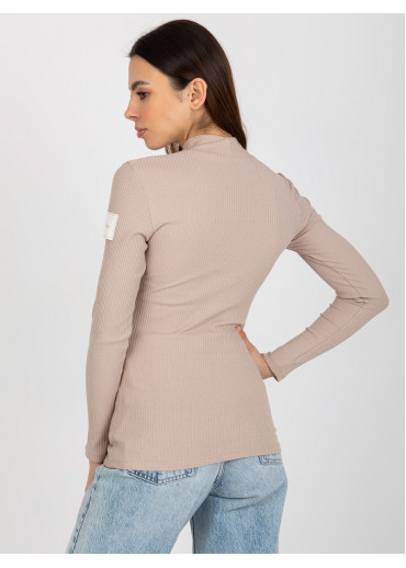 Béžovo hnedý úpletový polorolák