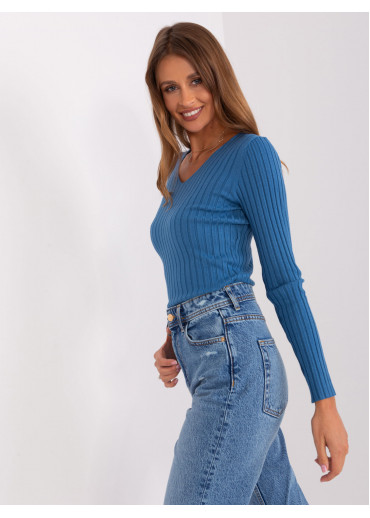 Modré tričko s dlhým rukávom