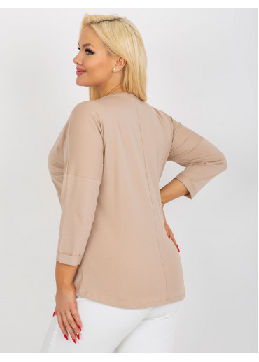 Béžovo hnedé tričko s potlačou