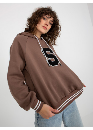 Hnedá mikina s kapucňou