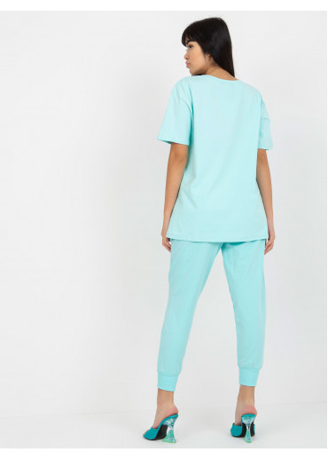 Svetlozelené basic tričko s potlačou