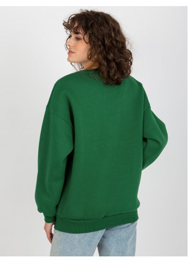 Tmavozelená mikina lev