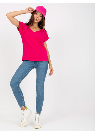 Fuchsiovo ružové basic tričko
