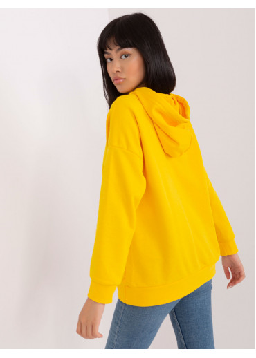 Žltá mikina s kapucňou