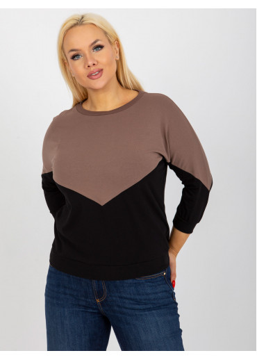 Hnedé dvojfarebné tričko