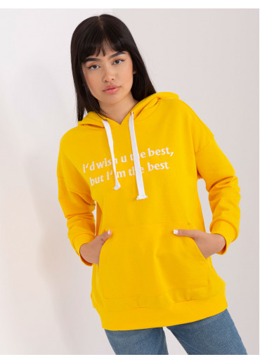 Žltá mikina s kapucňou