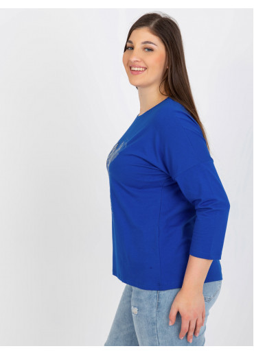 Modré tričko s potlačou