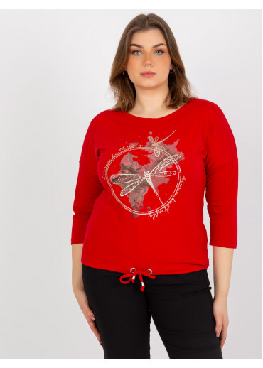 Červené tričko s potlačou vážka