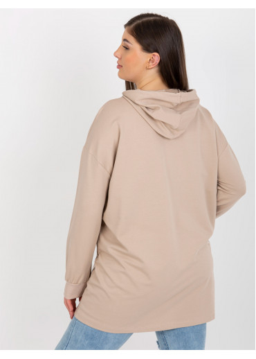 Béžovo hnedá mikina