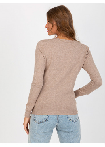 Béžovo hnedý pulóver