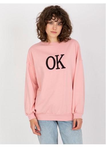 Púdrovo ružová mikina OK