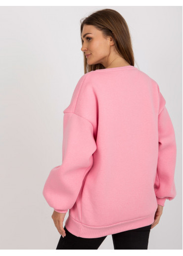 Ružová basic mikina