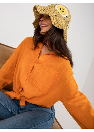 Oranžová predĺžená košeľa