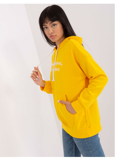 Žltá mikina s kapucňou