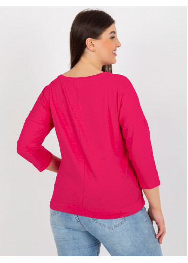 Fuchsiovo ružové tričko s potlačou