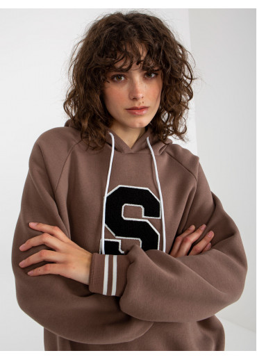 Hnedá mikina s kapucňou