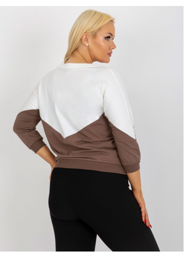 Smotanovo biele dvojfarebné tričko