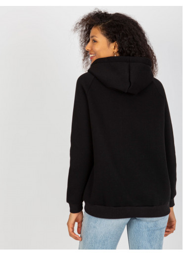 Čierna mikina s kapucňou