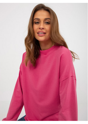 Fuchsiovo ružová basic mikina