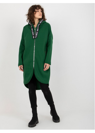 Tmavozelená dlhá mikina
