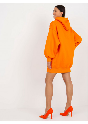 Oranžová predĺžená mikina