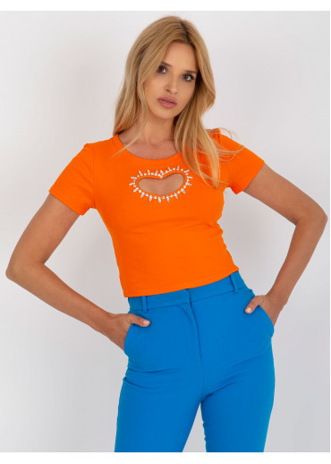 Oranžové crop top tričko
