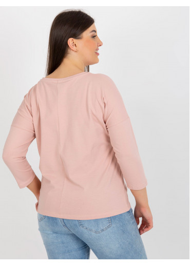 Púdrovo ružové tričko s potlačou