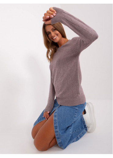 Fialový pulóver