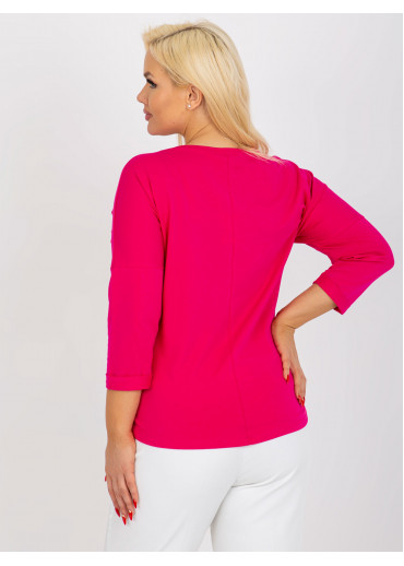 Fuchsiovo ružové tričko s potlačou