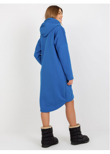 Modrá predĺžená mikina