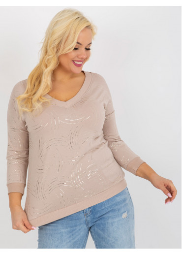 Béžovo hnedý pulóver