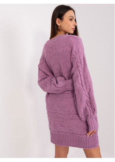 Fialový predĺžený sveter