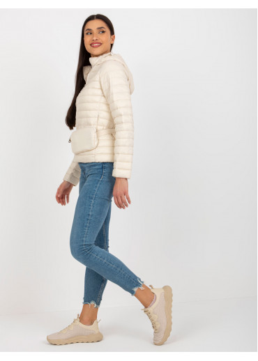 Béžovo hnedá prešívaná bunda