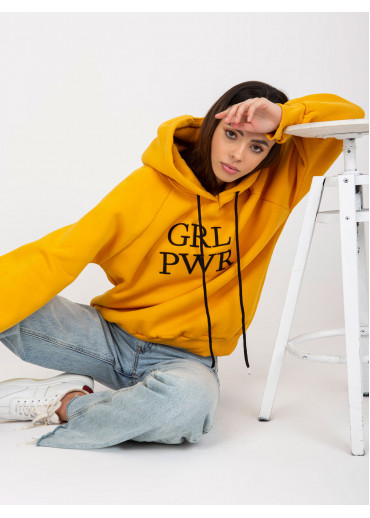 Karamelovo hnedá basic mikina