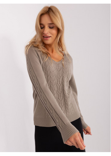 Béžovo hnedý pulóver