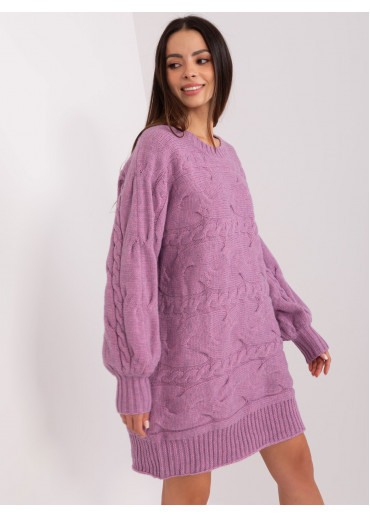 Fialový predĺžený sveter