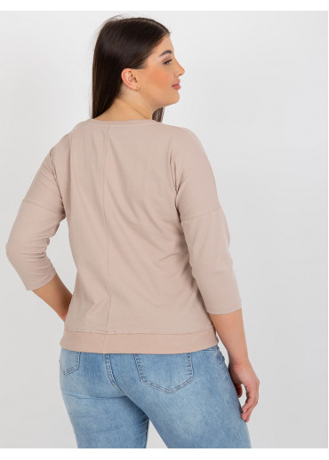 Béžovo hnedé tričko s potlačou