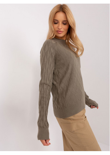 Khaki zelený pulóver