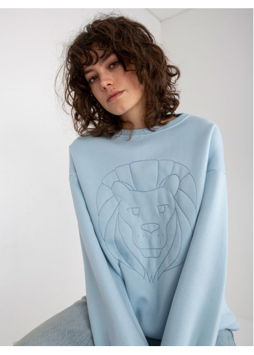 Svetlomodrá mikina lev