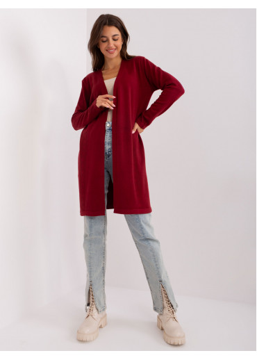 Bordovo červený kardigán