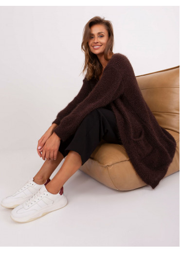 Tmavohnedý kardigán