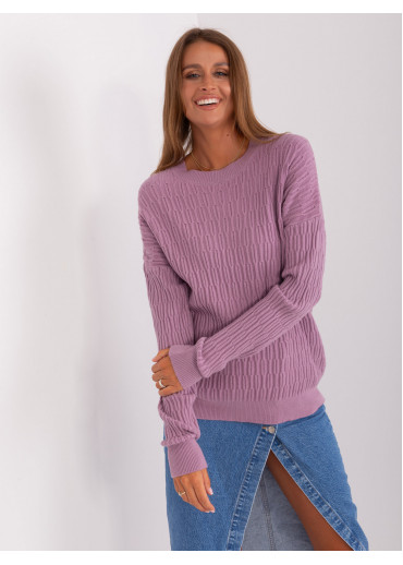 Fialový pulóver