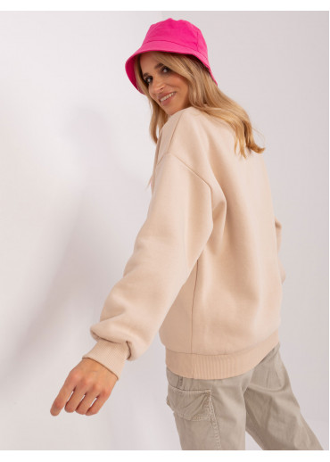 Béžovo hnedá mikina s nápisom